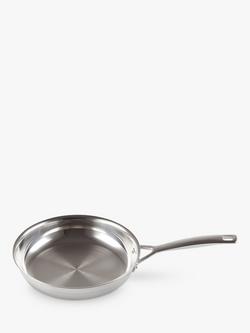 Le Creuset 3-Ply Uncoated Stainless Steel Frying Pan, 24cm - view 2, Silver