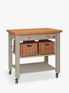Eddingtons Lambourn 2 Drawer Beech Wood Butcher's Trolley