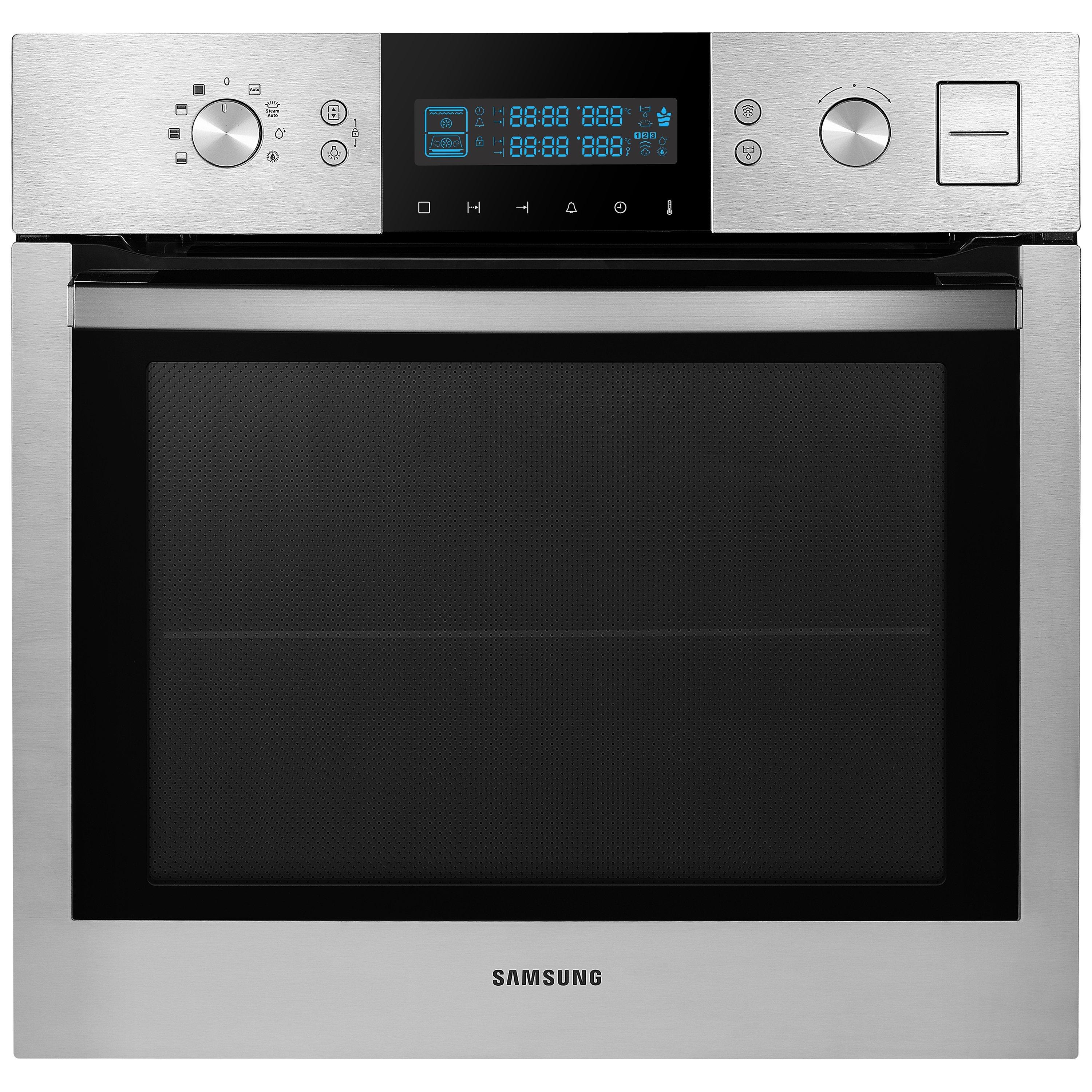 Samsung BQ1VD6T131 Dual Cook Single Electric Steam Oven, Stainless Steel