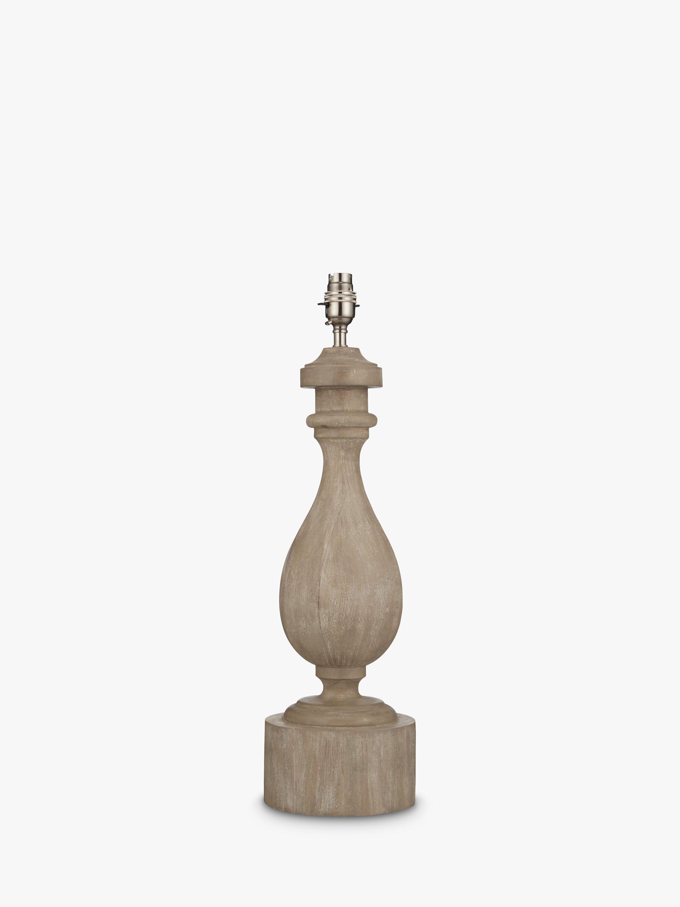 John Lewis & Partners Marielle Wood Lamp Base, Sand, H52cm