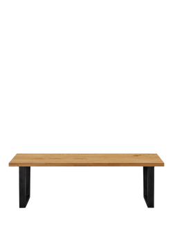 John Lewis Calia 3-Seater Dining Bench, Solid Oak, Oak