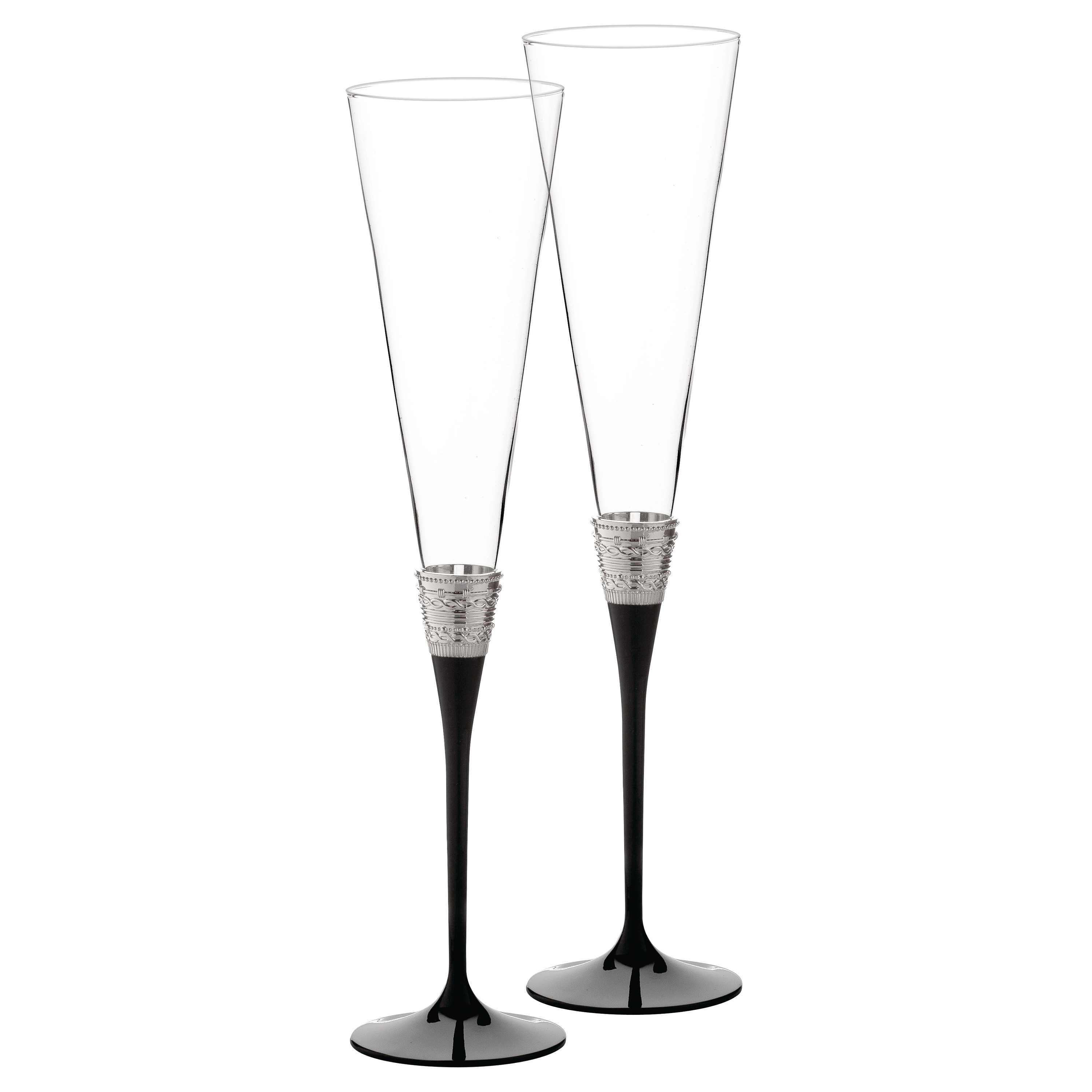 Vera Wang With Love Flutes, Set of 2, Black