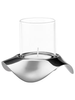 Robert Welch Drift Tealight Holder, Silver, Silver