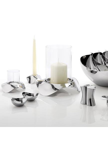 Robert Welch Drift Hurricane Lamp - view 2, Silver