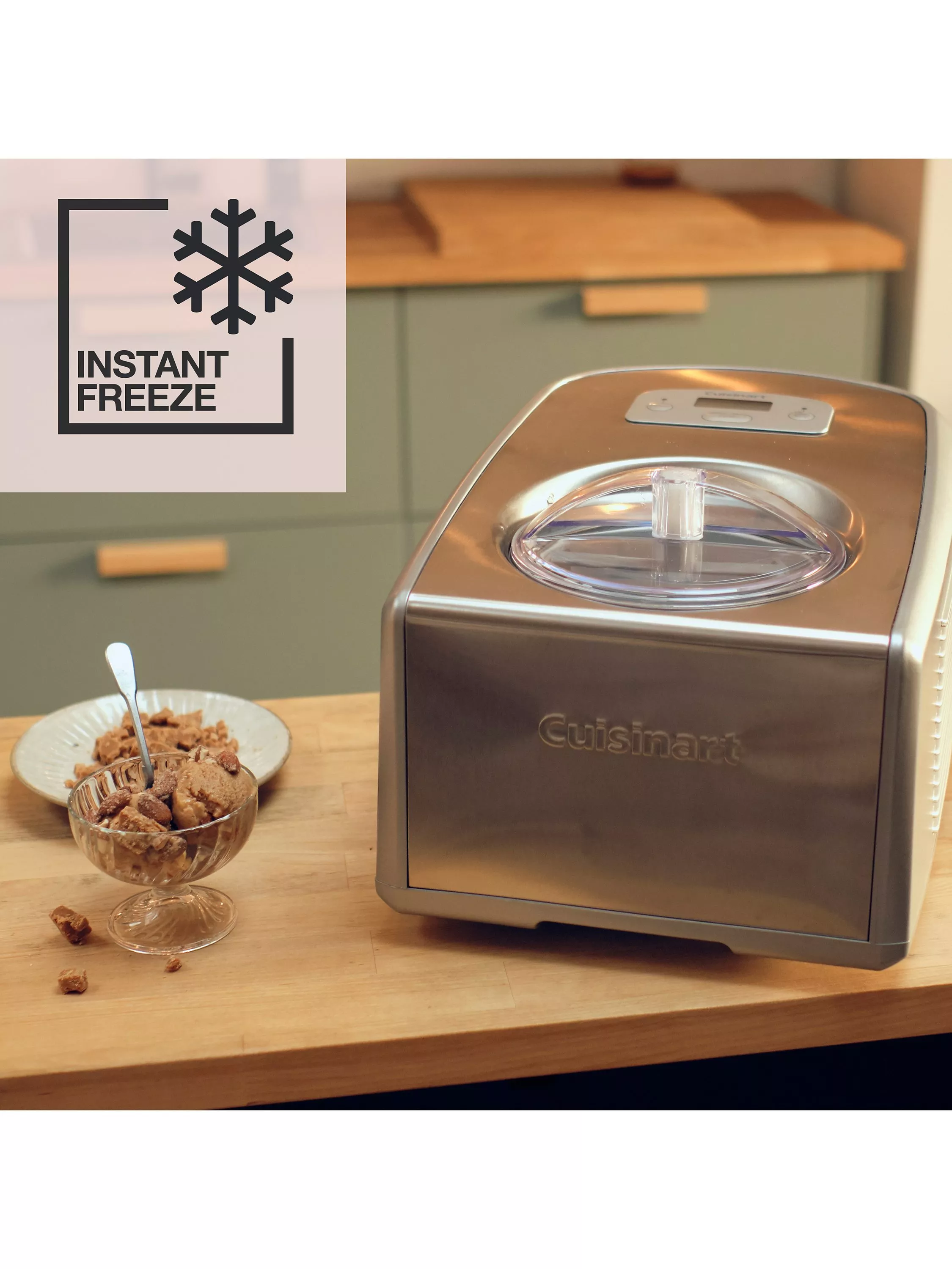 Cuisinart ICE100BCU Gelato and Ice Cream Professional Maker Silver