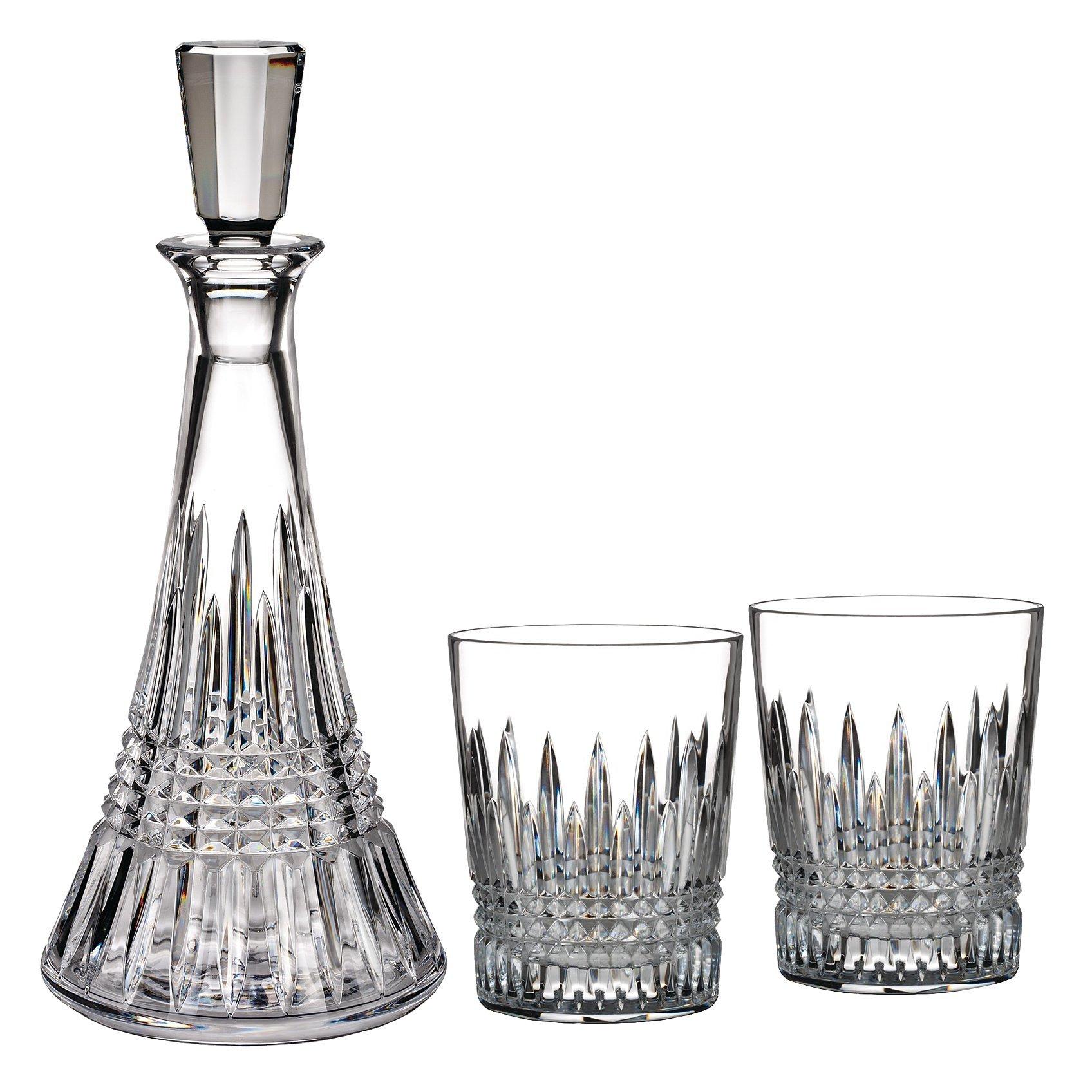 Waterford Crystal Lismore Diamond Cut Glass Decanter and Tumblers Set