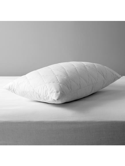 John Lewis Synthetic Soft Touch Washable Quilted Standard Pillow Protector, Pair - view 2, White