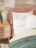 John Lewis Synthetic Soft Touch Washable Quilted Standard Pillow Protector, Pair
