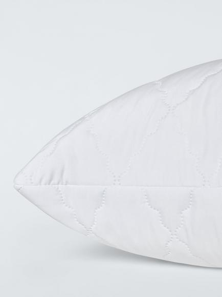 John Lewis Synthetic Soft Touch Washable Quilted Standard Pillow Protector, Pair - view 2, White
