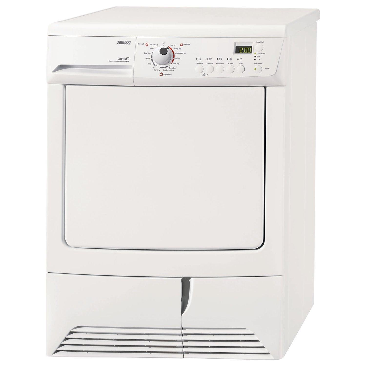 Zanussi ZTH485 Condenser Tumble Dryer, 7kg Load, A Energy Rating, White