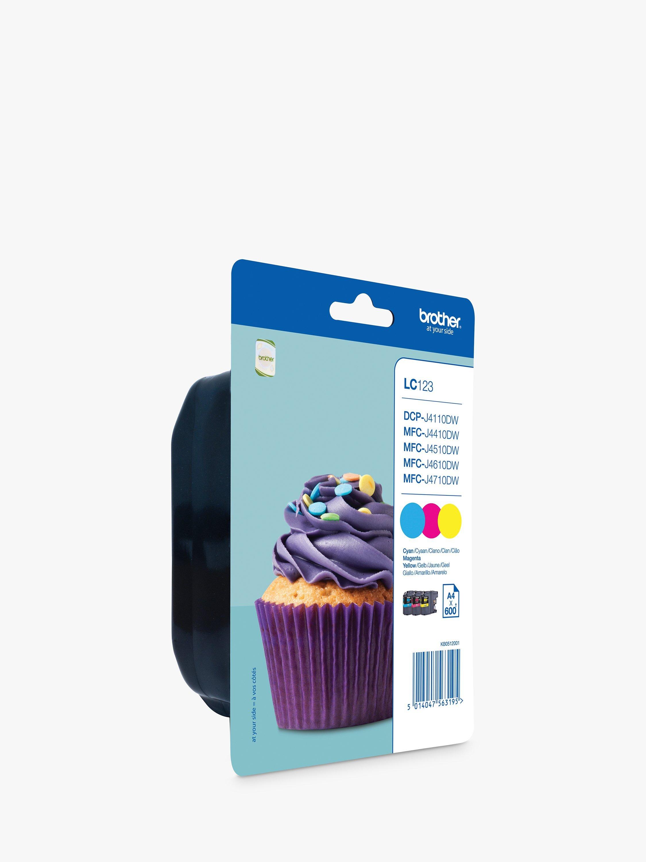 Brother LC123VALBP Inkjet Cartridges, Cyan, Magenta and Yellow Value Pack