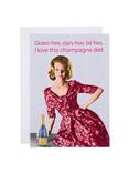 Cath Tate Cards Champagne Diet Birthday Card