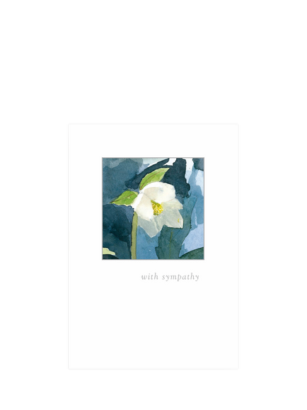 Woodmansterne Thinking Hellebore Sympathy Card, 