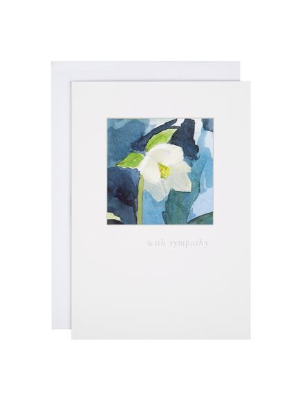Woodmansterne Thinking Hellebore Sympathy Card - view 2, 