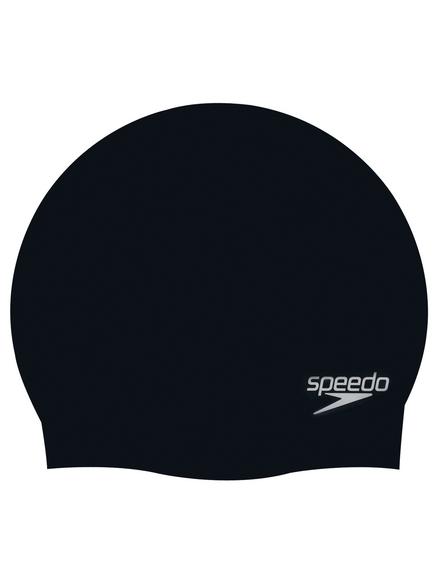 Speedo Adult Moulded Silicone Swimming Cap, Black