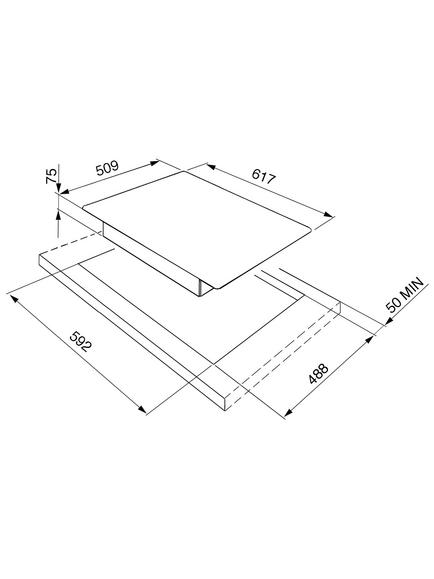 Smeg PGF64-4 Gas Hob, Stainless Steel - view 2, Stainless Steel