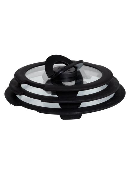 Tefal Ingenio Glass Pan Lid Set, 3 Piece, Clear
