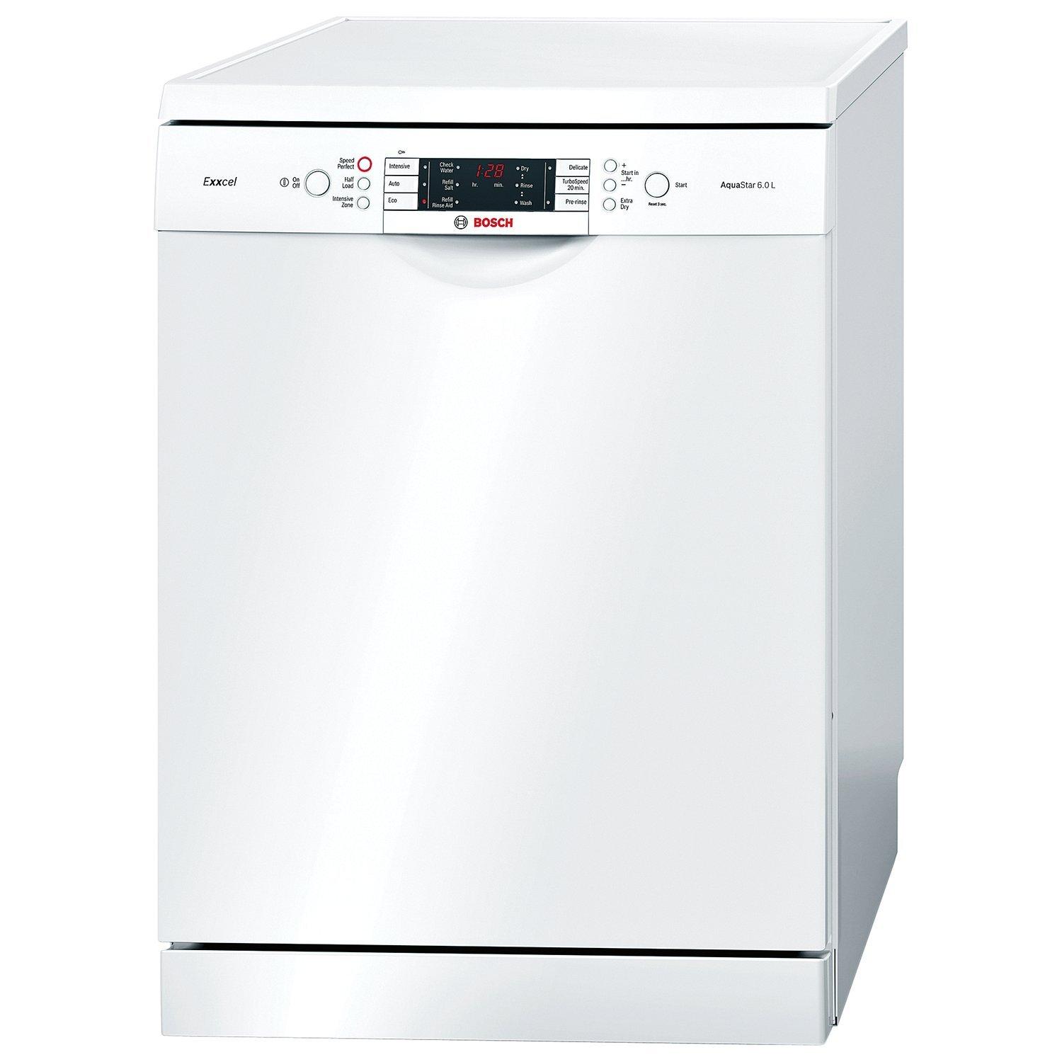 Bosch SMS65E32GB Freestanding Dishwasher, White