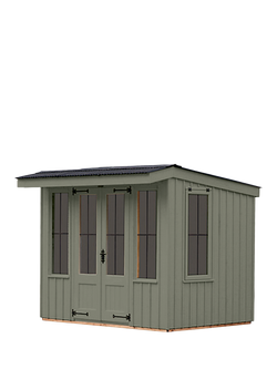 National Trust by Crane Garden Buildings Scandinavian Redwood Flatford Summerhouse, 1.8 x 2.4m, Terrace Green