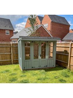 National Trust by Crane Garden Buildings Scandinavian Redwood Flatford Summerhouse, 1.8 x 2.4m - view 2, Terrace Green