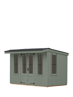 National Trust by Crane Garden Buildings Scandinavian Redwood Flatford Summerhouse, 1.8 x 3m, Terrace Green