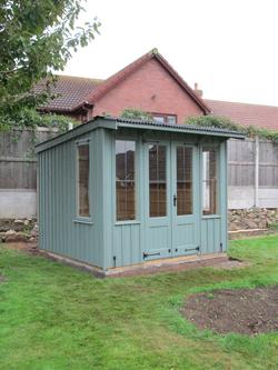 National Trust by Crane Garden Buildings Scandinavian Redwood Summerhouse, 2.4 x 2.4m - view 2, Terrace Green