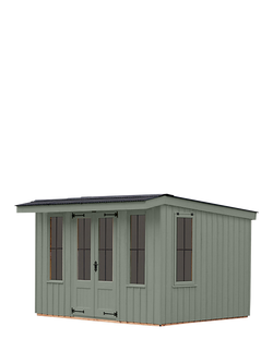 National Trust by Crane Garden Buildings Scandinavian Redwood Flatford Summerhouse, 2.4 x 3m, Terrace Green