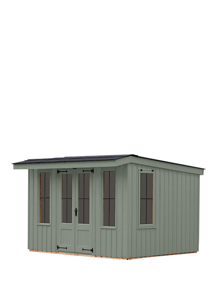 National Trust by Crane Garden Buildings Scandinavian Redwood Flatford Summerhouse, 2.4 x 3m, Terrace Green