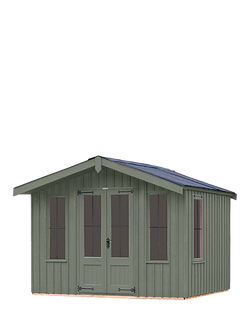 National Trust by Crane Garden Buildings Scandinavian Redwood Ickworth Summerhouse, 2.4 x 3m, Terrace Green