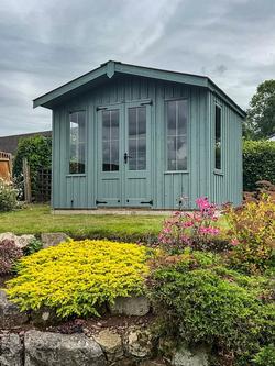 National Trust by Crane Garden Buildings Scandinavian Redwood Ickworth Summerhouse, 2.4 x 3m - view 2, Terrace Green