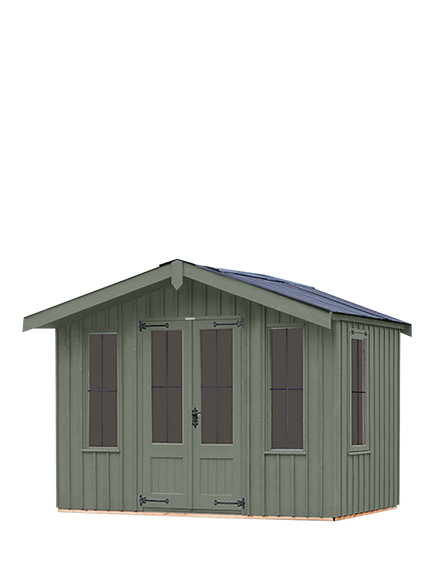 National Trust by Crane Garden Buildings Scandinavian Redwood Ickworth Summerhouse, 1.8 x 3m, Terrace Green