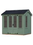 National Trust by Crane Garden Buildings Lavenham Summerhouse, 2.4 x 2.4m, FSC-Certified (Scandinavian Redwood), Terrace Green