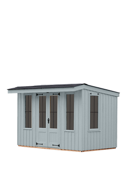 National Trust by Crane Garden Buildings Scandinavian Redwood Flatford Summerhouse, 1.8 x 3m, Painter's Grey