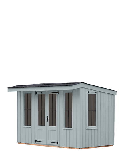 National Trust by Crane Garden Buildings Scandinavian Redwood Flatford Summerhouse, 1.8 x 3m, Painter's Grey