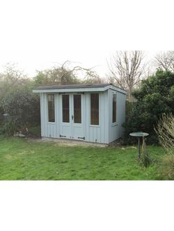 National Trust by Crane Garden Buildings Scandinavian Redwood Flatford Summerhouse, 1.8 x 3m - view 2, Painter's Grey