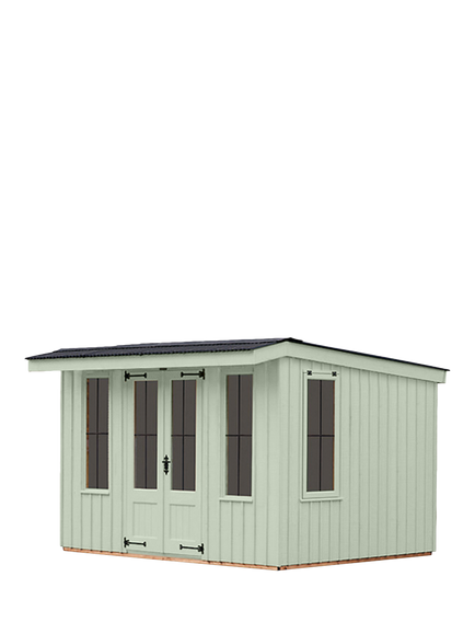 National Trust by Crane Garden Buildings Scandinavian Redwood Flatford Summerhouse, 2.4 x 3m, Disraeli Green