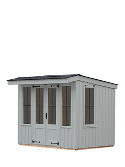 National Trust by Crane Garden Buildings Scandinavian Redwood Flatford Summerhouse, 1.8 x 2.4m, Painters Grey