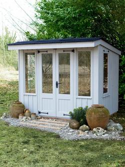 National Trust by Crane Garden Buildings Scandinavian Redwood Flatford Summerhouse, 1.8 x 2.4m - view 2, Painters Grey