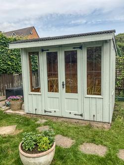 National Trust by Crane Garden Buildings Scandinavian Redwood Flatford Summerhouse, 1.8 x 2.4m - view 2, Disraeli Green
