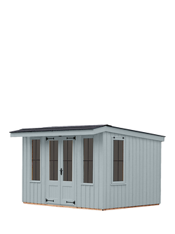 National Trust by Crane Garden Buildings Scandinavian Redwood Flatford Summerhouse, 2.4 x 3m, Painters Grey