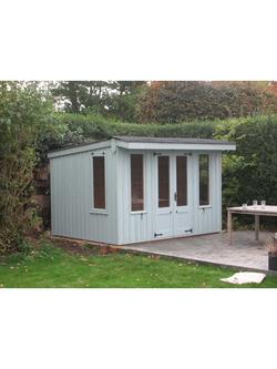 National Trust by Crane Garden Buildings Scandinavian Redwood Flatford Summerhouse, 2.4 x 3m - view 2, Painters Grey