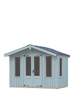 National Trust by Crane Garden Buildings Scandinavian Redwood Ickworth Summerhouse, 1.8 x 3m, Painters Grey