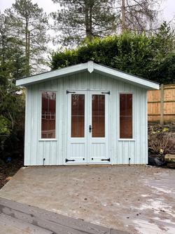 National Trust by Crane Garden Buildings Scandinavian Redwood Ickworth Summerhouse, 1.8 x 3m - view 2, Painters Grey