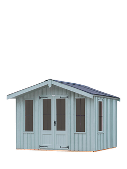 National Trust by Crane Garden Buildings Scandinavian Redwood Ickworth Summerhouse, 2.4 x 3m, Painters Grey