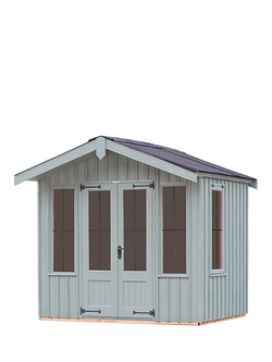 National Trust by Crane Garden Buildings Scandinavian Redwood Ickworth Summerhouse, 1.8 x 2.4m, Painters Grey