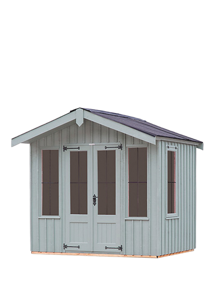 National Trust by Crane Garden Buildings Scandinavian Redwood Ickworth Summerhouse, 1.8 x 2.4m, Painters Grey