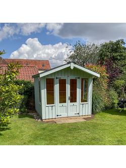 National Trust by Crane Garden Buildings Scandinavian Redwood Ickworth Summerhouse, 1.8 x 2.4m - view 2, Painters Grey