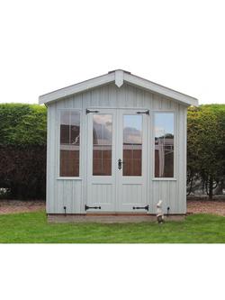 National Trust by Crane Garden Buildings Scandinavian Redwood Ickworth Summerhouse, 2.4 x 2.4m, Painters Grey