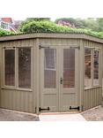 National Trust by Crane Garden Buildings Orford Summerhouse, 2.4 x 2.4m, FSC-Certified (Scandinavian Redwood), Wades Lantern