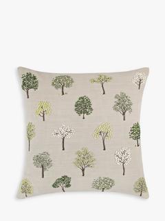John Lewis Mini Trees Cushion, Green